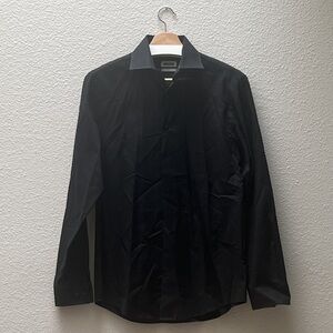 🍉Unlisted - Black Slim Fit Dress Shirt - 14/14.5 - 32/33